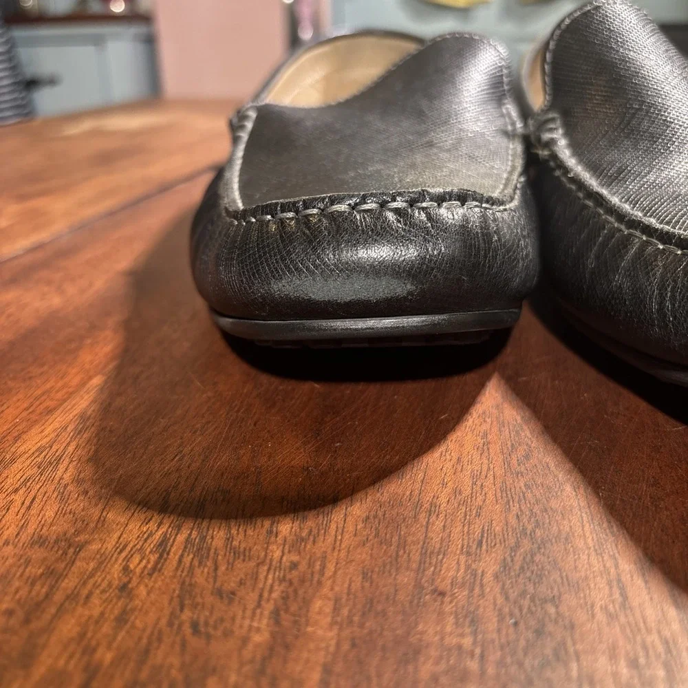 Ecco Classic Moc 2.0 Driving Shoes Men's 12/46‎ Black Leather Slip On Loafers